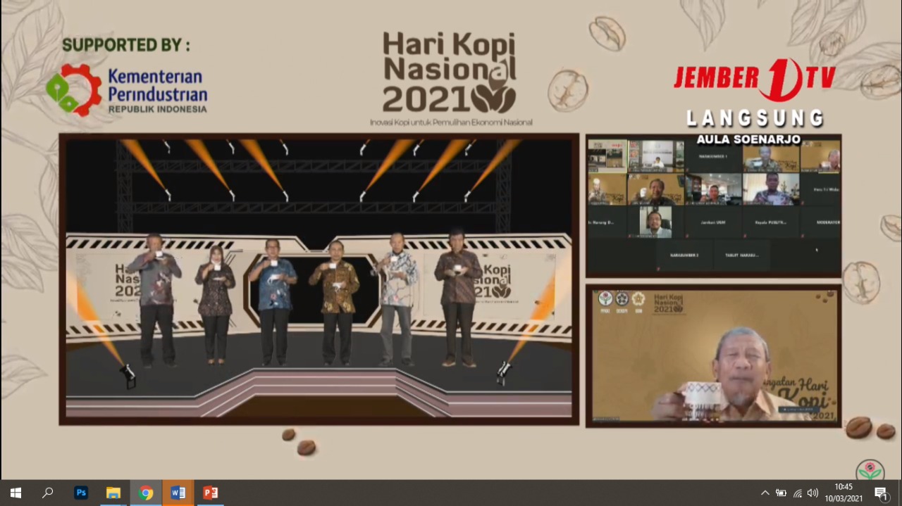 Puslitkoka bersama Dekopi dan Fakultas Pertanian UGM Sukses Menyelenggarakan Webinar dalam rangka Peringatan Hari Kopi Nasional