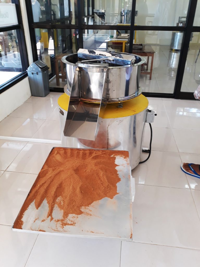 Mesin pembubuk cokelat